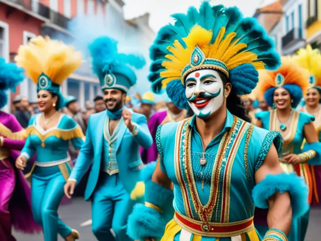 Deslumbrante Carnaval en Uruguay: Baile, Color y Alegría Vibrante Carnaval en Uruguay: evolución parodias teatro, desfiles coloridos, alegría y emoción