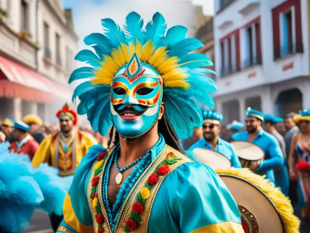 Deslumbrante Carnaval en Uruguay: danzas, coloridos trajes y alegría Vibrante Carnaval uruguayo con danzas, música y coloridos trajes