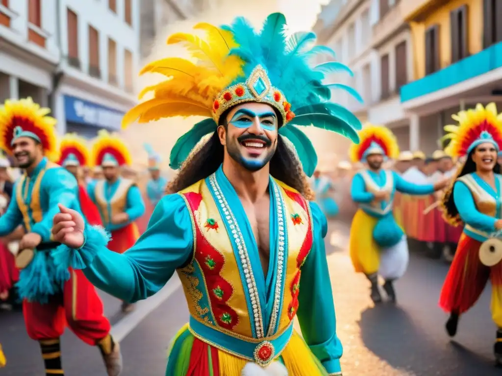 Deslumbrante desfile de carnaval en Uruguay Disfruta del vibrante Carnaval Uruguayo con diseños cautivadores