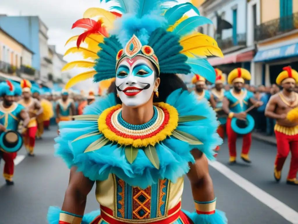 Deslumbrante Carnaval en Uruguay: colores, música y tradición Vibrante Carnaval Uruguayo, historia y tradiciones en pintura acuarela