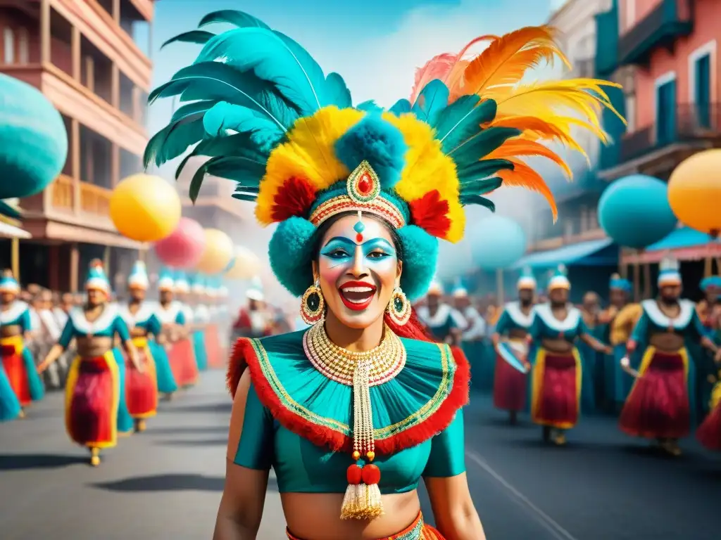 Vibrante Carnaval Uruguayo: Murga en acuarela Un vibrante Carnaval Uruguayo con murgas en Montevideo