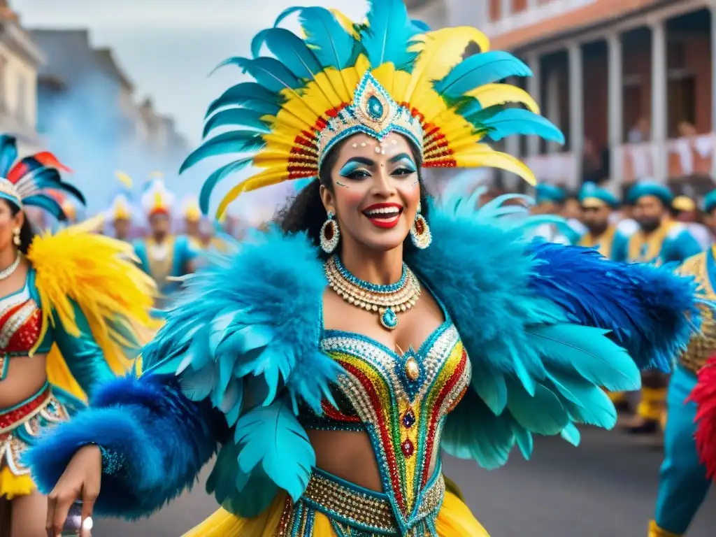 Deslumbrante Carnaval en Uruguay: danza, color y alegría Vibrante Carnaval Uruguayo impacta turismo local con desfile colorido, baile y alegría comunitaria