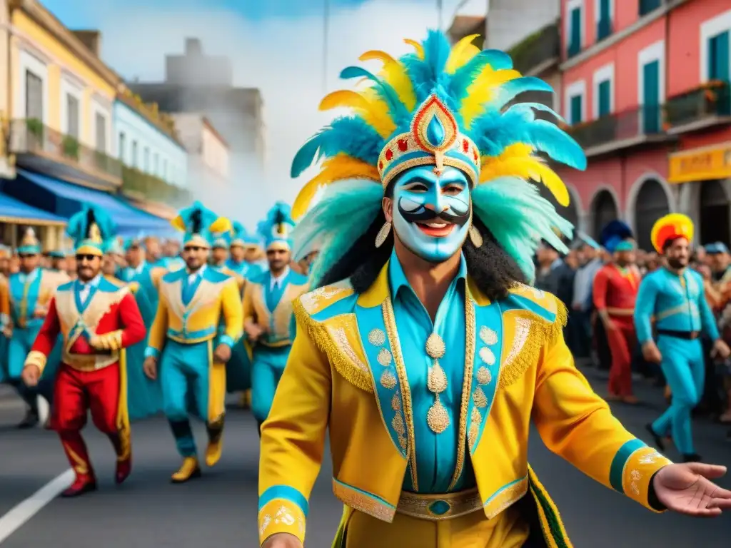 Carnaval Uruguayo: Tradición y Tecnología en Armonía Un vibrante desfile de Carnaval en Uruguay fusiona tecnología y tradición