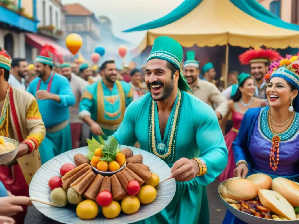 Un vibrante desfile de Carnaval en Uruguay con Alimentos tradicionales Carnaval Uruguayo