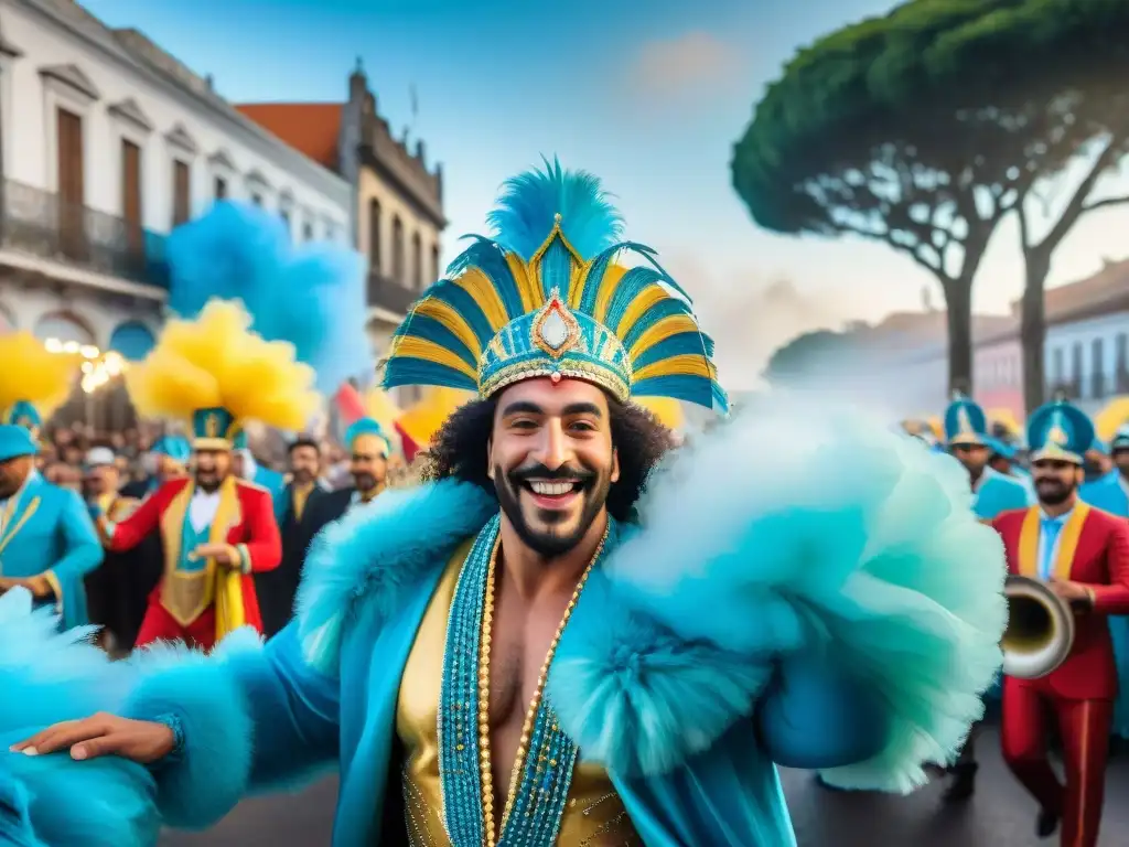 Desfile vibrante de Carnaval en Uruguay Un vibrante desfile de Carnaval en Uruguay con conexiones duraderas