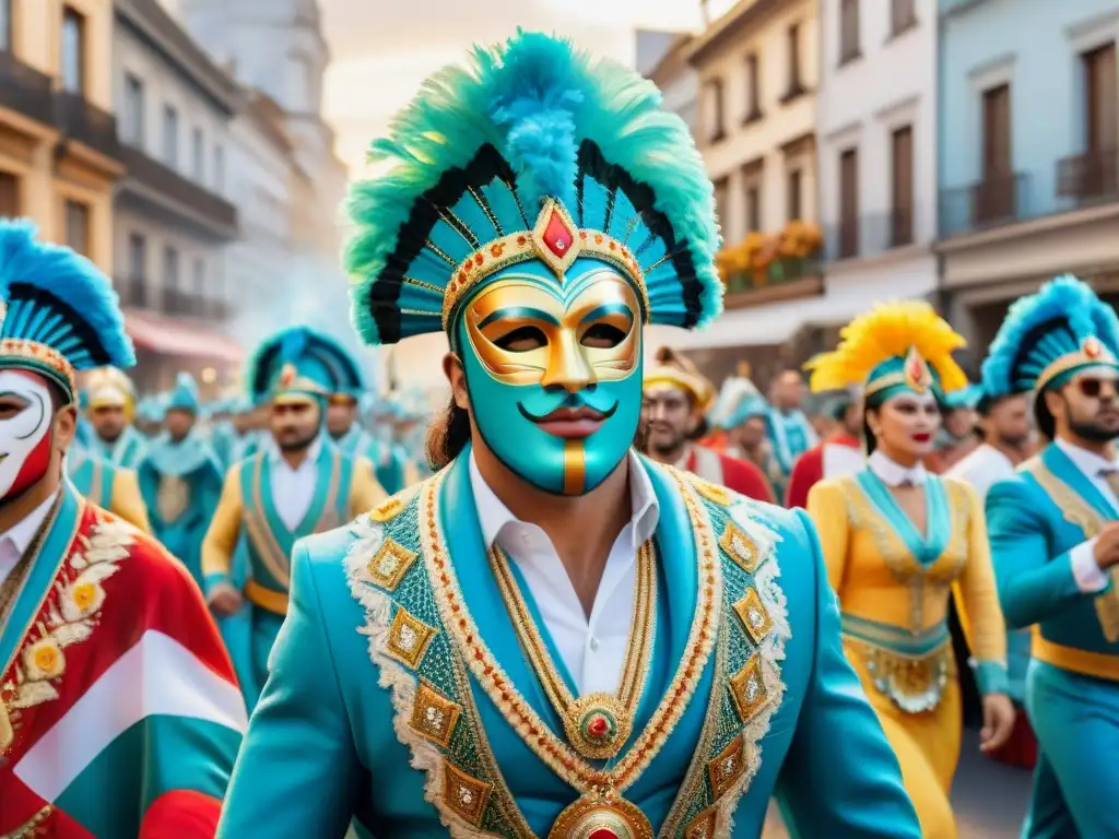 Deslumbrante desfile de Carnaval en Uruguay Un vibrante desfile de Carnaval en Uruguay muestra el impacto económico del Carnaval Uruguayo
