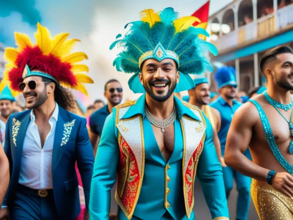 Carnaval LGBT+ vibrante en Uruguay Comparsas LGBT+ en vibrante desfile de Carnaval Uruguayo