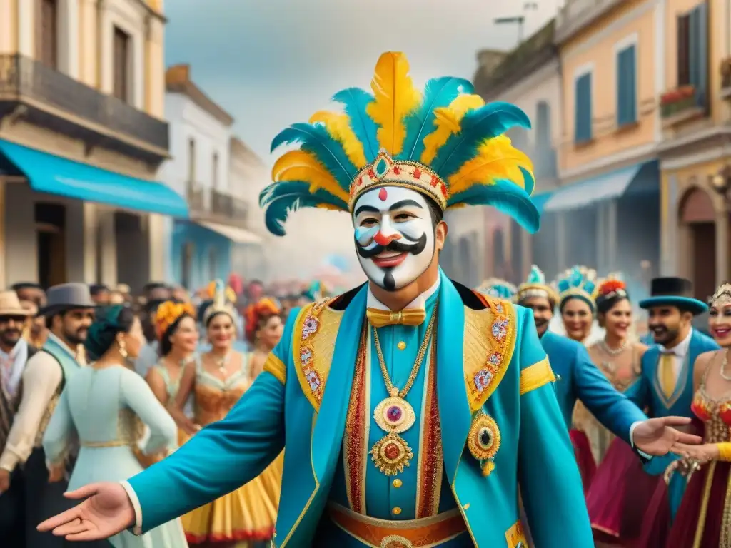 Vibrante escena de parodistas en Carnaval Uruguayo Vibrante escena de carnaval en Uruguay con parodistas uruguayos crítica sociedad