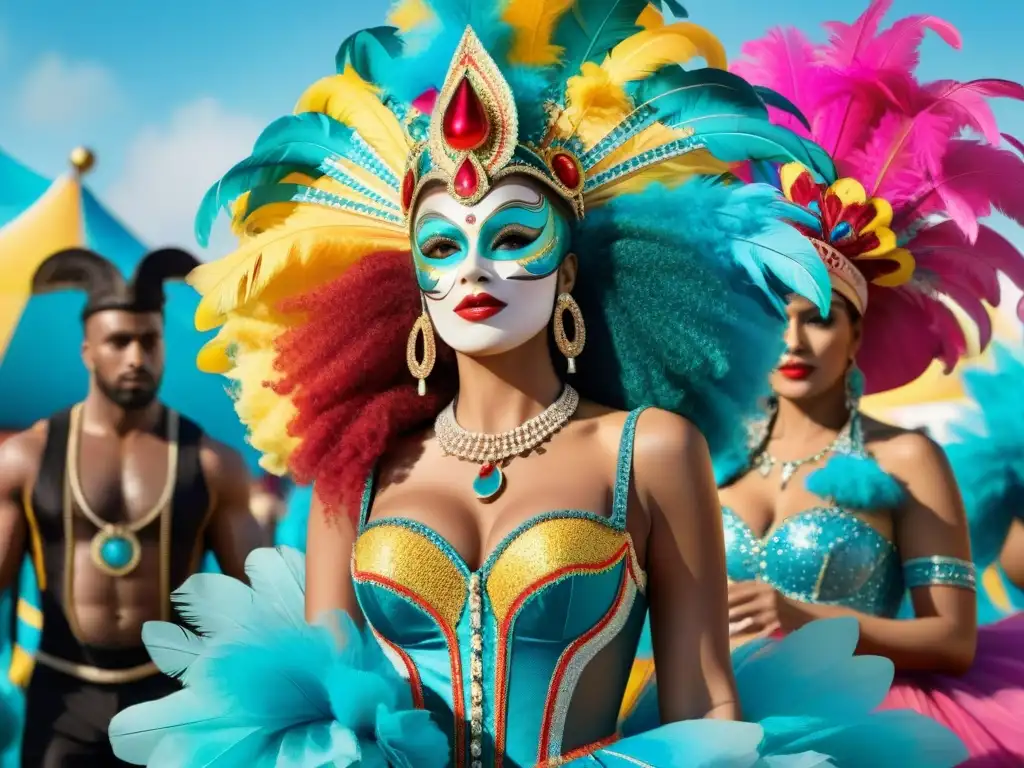 Diseñadores de Carnaval: Creatividad en Acción en Uruguay Un vibrante grupo de Diseñadores de Carnaval Uruguayo crea trajes coloridos en medio de la energía festiva