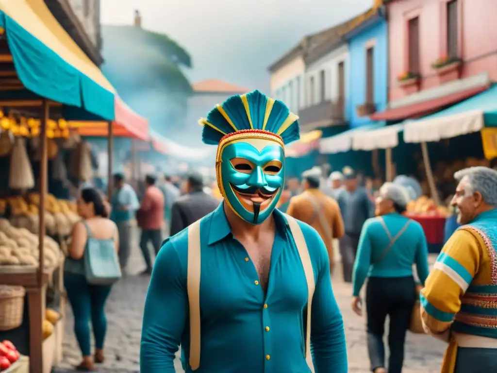 Mercado artesanal vibrante en Carnaval de Uruguay Vibrante mercado artesanal en Carnaval Uruguayo, destaca importancia económica artesanos