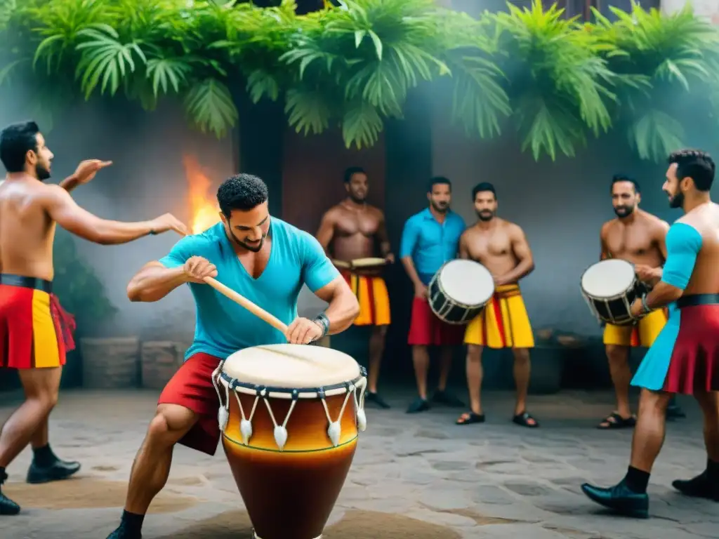 Un vibrante taller de Candombe en Uruguay con música, baile y coloridos trajes