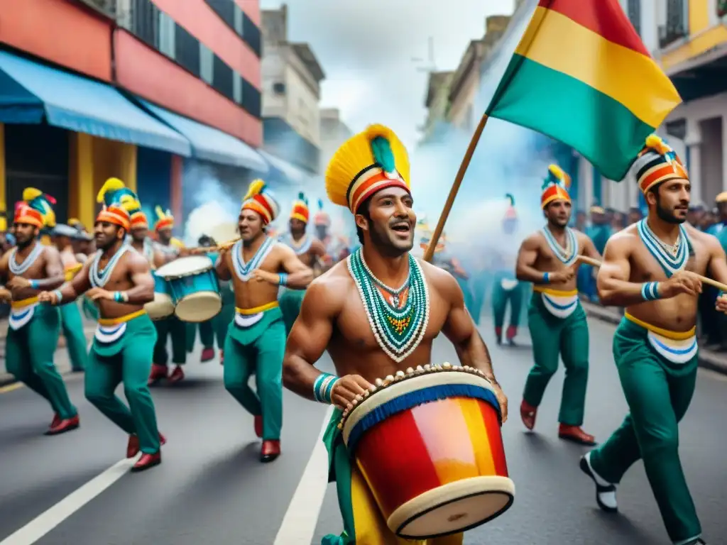 Inmersión en la vibrante procesión de tambores Candombe en Montevideo, Uruguay, durante uno de los mejores talleres